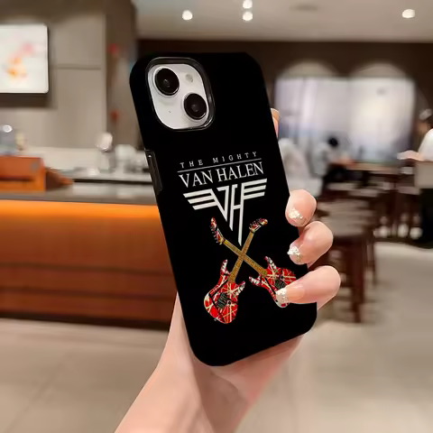 E-eddie Van Halen Graphic Guitar Phone Case For Iphone 16 Pro Max 15 13 14 12 11 14 Pro Max 15 Pro Max Two-in-one Cover
