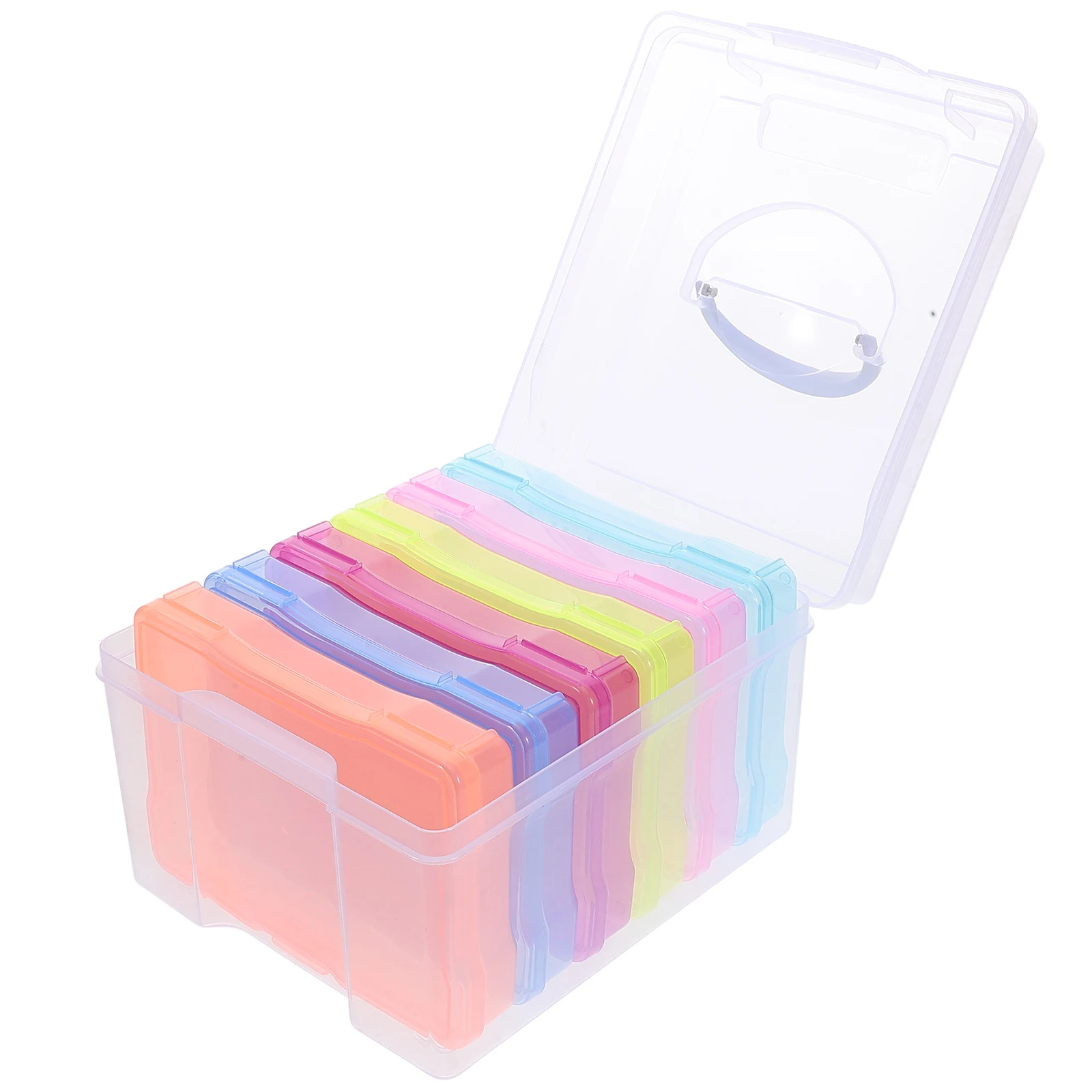 

Clear Photo Storage Box 4x6 Inches Plastic Organizer for Pictures Cards Postcards Small Objects Household Case Multi-functional