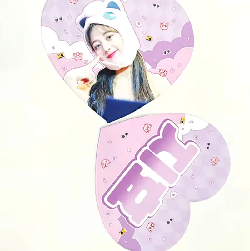 Heart Shaped Reflect Light K-pop Towel Slogan Banner Customization Printed On Both Sides