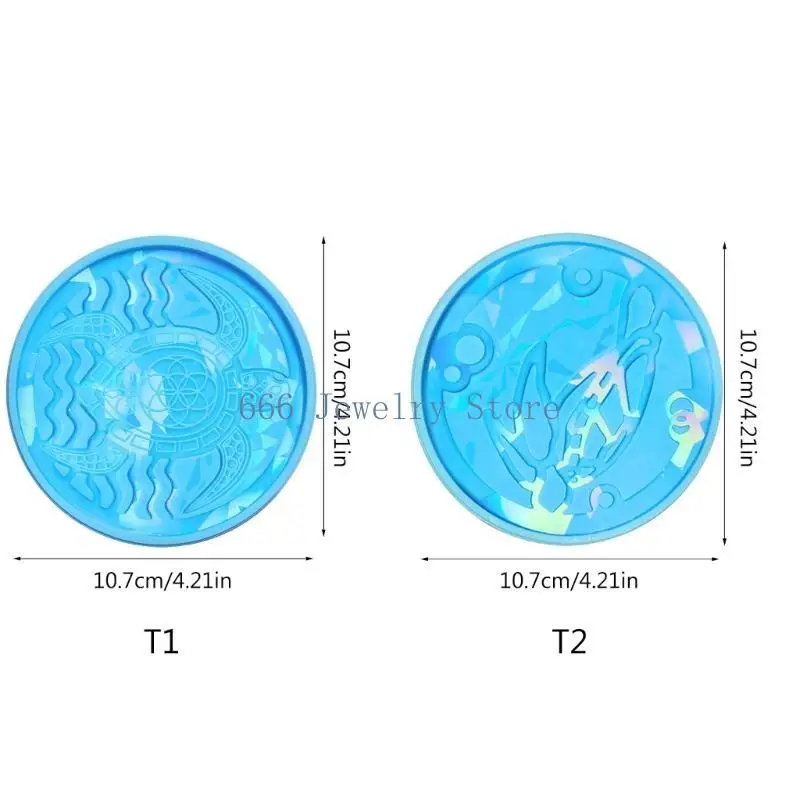 F2TD المجسم لتقوم بها بنفسك كوستر قوالب مسند للكوب قوالب البحر السلاحف شكل راتنجات الايبوكسي قوالب مادة السيليكون DIY بها بنفسك