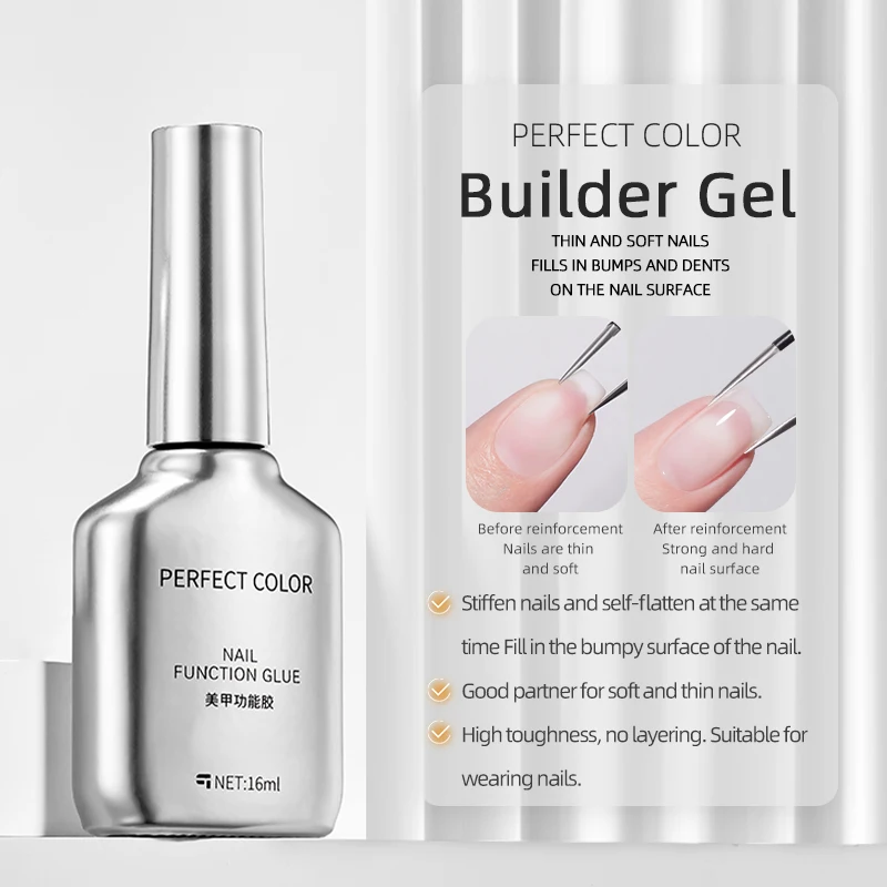 PERFEKTE FARBE, 16 ml, kein abwischbares Gel-Decklack- und Grundlack-Set – glänzende Oberfläche und langlebig, Soak Off LED-Nagellampe, Gel-Basislack – Detail 20
