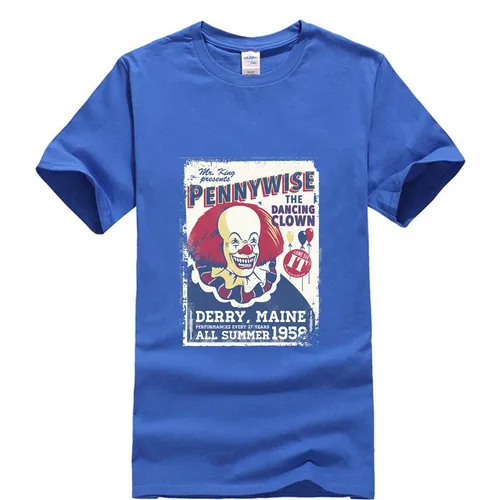 Imagen 2 del producto Camiseta de Pennywise con diseño creativo del payaso bailarina Camiseta de manga corta de algodón para hombre, camisa con cuello redondo, de verano, nueva S-3XL