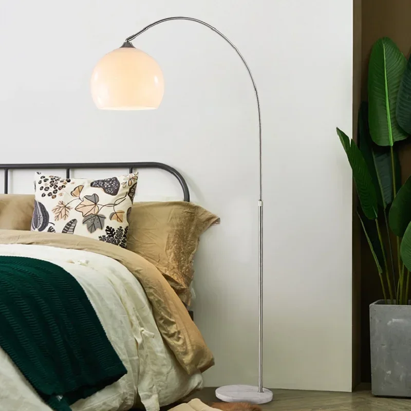 

Nordic Creative Led Floor Lamp Living Room Bedroom Stainless Steel Floor Lamp Simple Personality Curved Floor Lamp