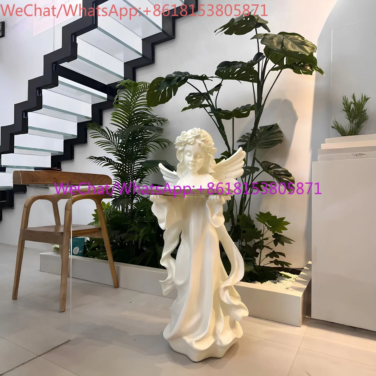 Living room porch Home soft decoration retro French sculpture large floor ornament