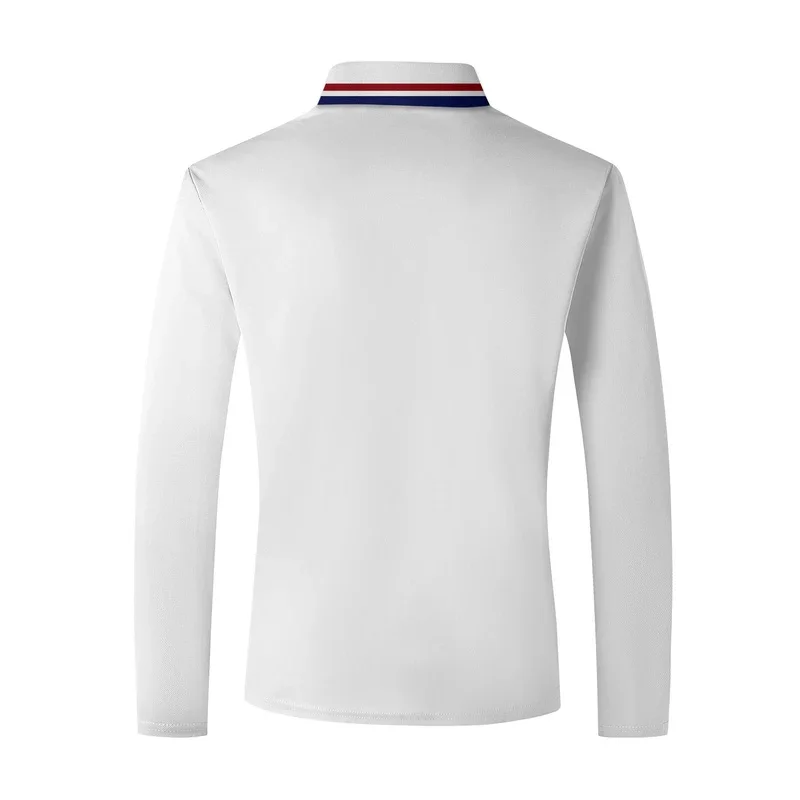New spring polo T-shirt men's shirt long-sleeved casual sporty fashion flap polo men's lapel top T-shirt clothing