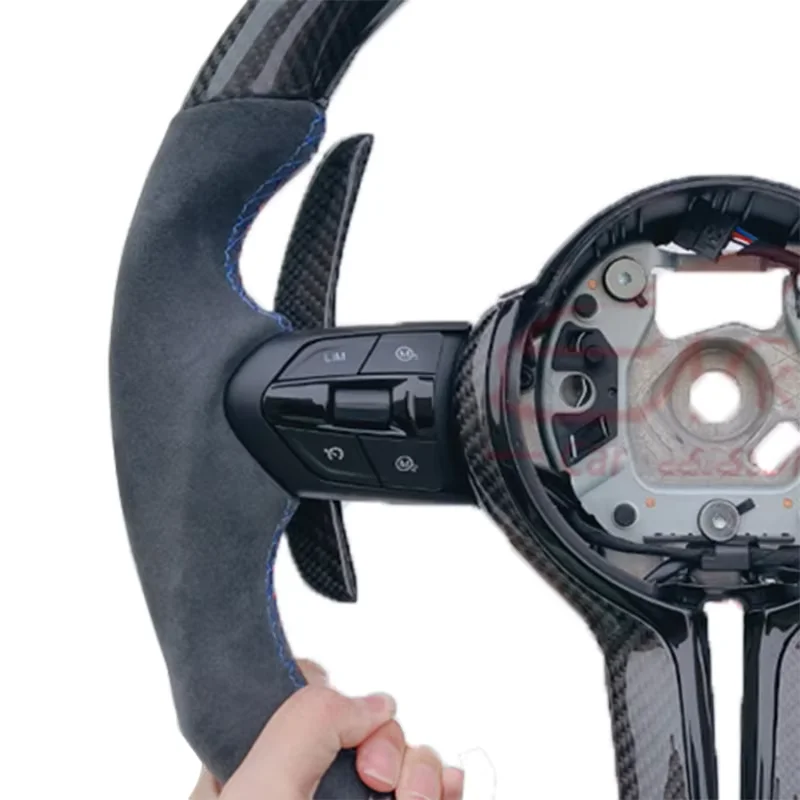 BMW F30 F10 F31 F20 E90에 적합한 카본 파이버 및 스포츠 스티어링 자동차 액세서리//M 로고 조립 스티어링 휠