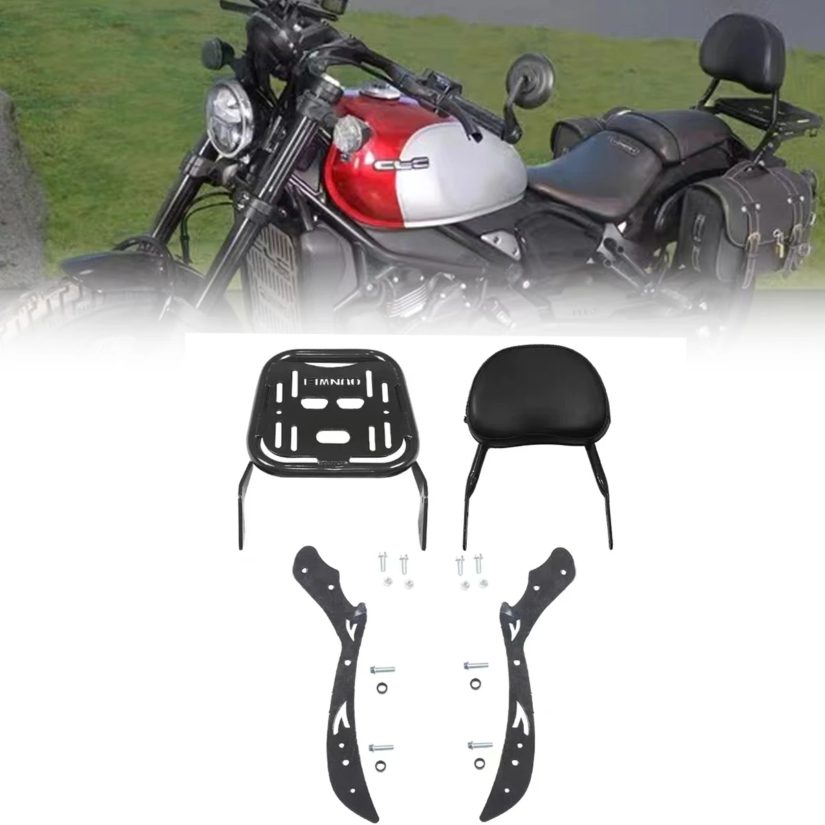 Motorcycle CFMOTO Rear Backrest Bracket Rear Seat Waist Retro  Suitable for CFMOTO 450CLC CLC-C 450 CLC450