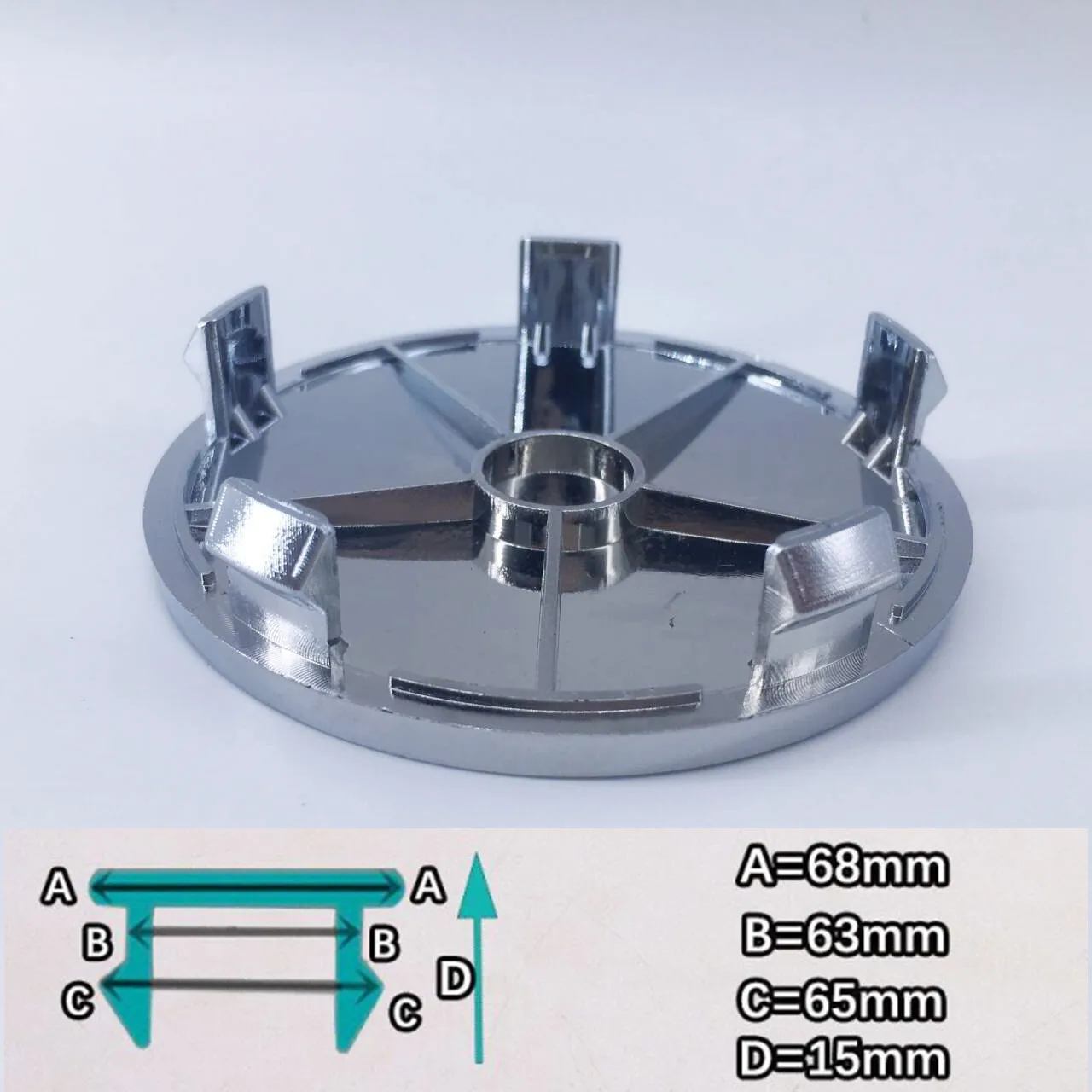 4 Stück 56 mm 60 mm 65 mm 68 mm für Fahrzeugräder, Auto-Radmitten-Aufkleber, silberfarben, schwarz, Felgenkappen, Durchmesser, Logo, Nabenabdeckung, Abzeichen-Abziehbilder – Detail 8