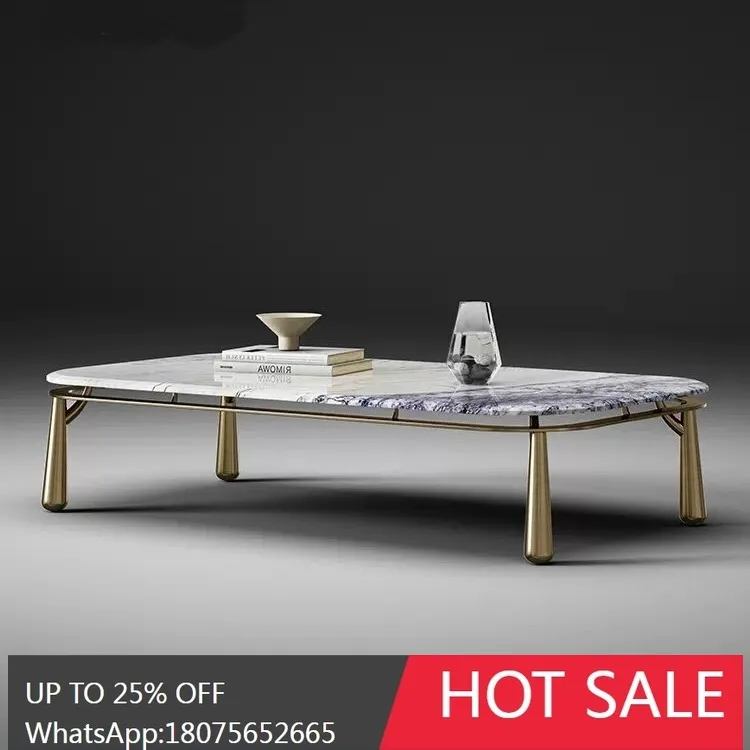 

SGF Marble Coffee Table Villa Furniture Italian Light Luxury Square Coffee Table