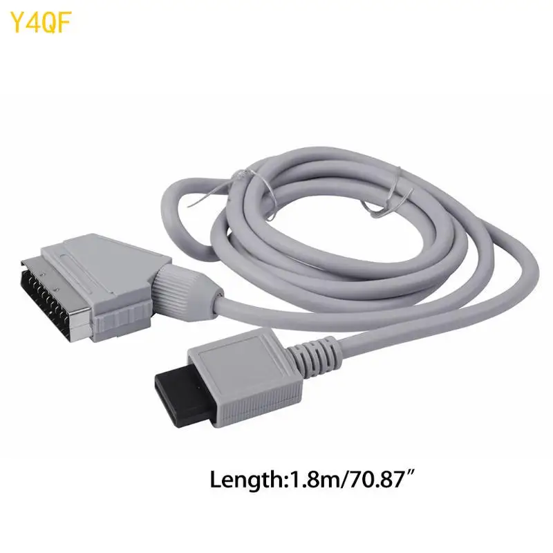 Y4QF RGB SCART VIDEO AV CORD CABLE لـ WII-U لعبة فيديو