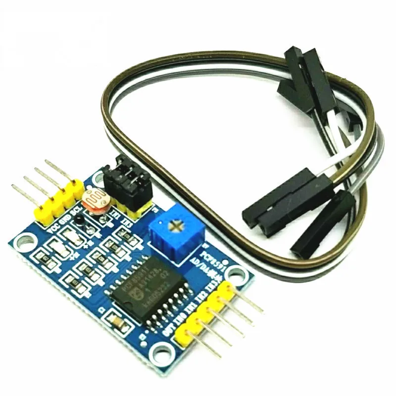 PCF8591 AD/DA Conversion Analog-to-digital/Digital-to-analog  Multi-channel  Acquisition to Send 4 DuPont Lines