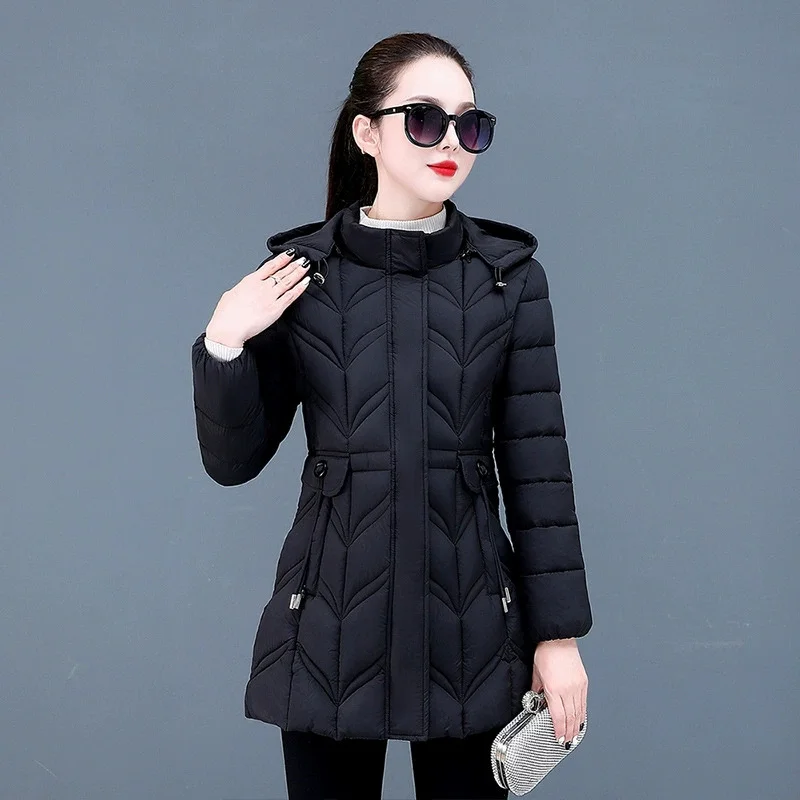 

2026 Winter Down Coat Women Parkas Long New Warm Cotton Padded Jacket Slim Outerwear Fashion Plus Size Thicken Overcoat Ladies