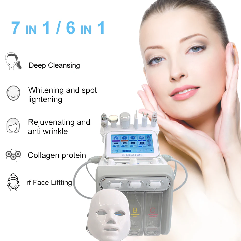 Nowa maszyna do małych baniek z tlenem wodnym Profesjonalne urządzenie do dermabrazji wodnej Urządzenie kosmetyczne Spa do twarzy Pielęgnacja skóry Dokładne czyszczenie — zdjęcie 3