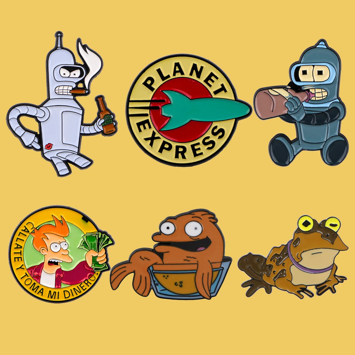 Cartoon Robot Enamel Pin Funny Brooches for Women Men Lapel Pin Backpack Bags Badges Friends Gifts Clothing Accessories