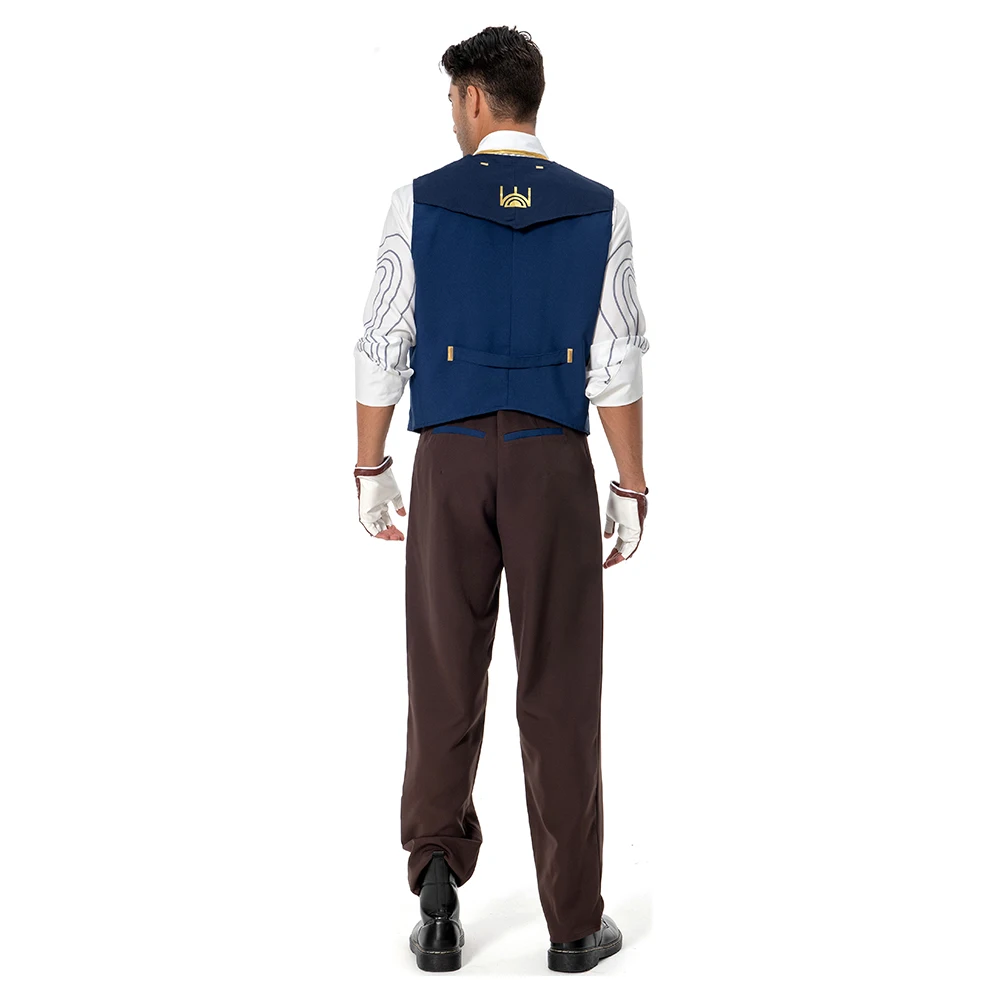 Disfraz de fantasía VALORANT para hombre, camisa, chaleco, pantalones, corbata, traje de fiesta de Carnaval y Halloween