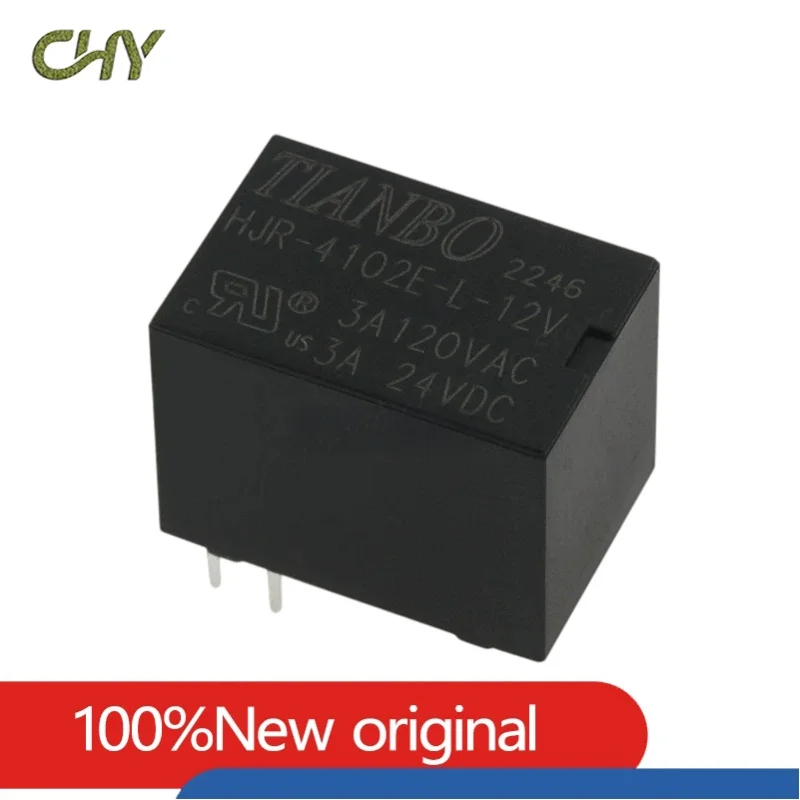 10PCS Original  HJR-4102E-L-5V HJR-4102E-L-12V HJR-4102E-L-24VDC 3A 5 Pin  SPDT Signal Power Relay