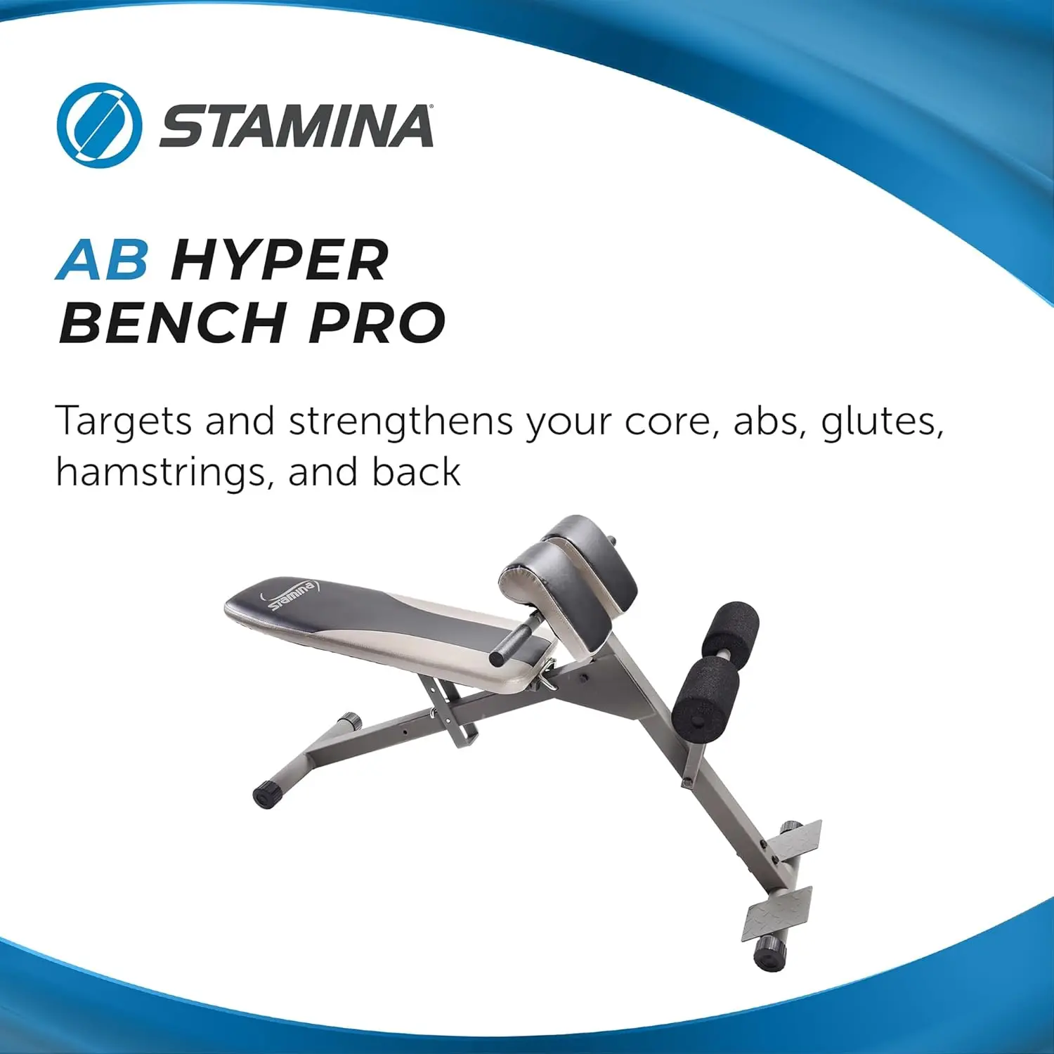 Ab Hyperextension Bench Pro - Adjustable and Foldable Roman Chair with Smart Workout App for Home Workout - Up to 250 lb