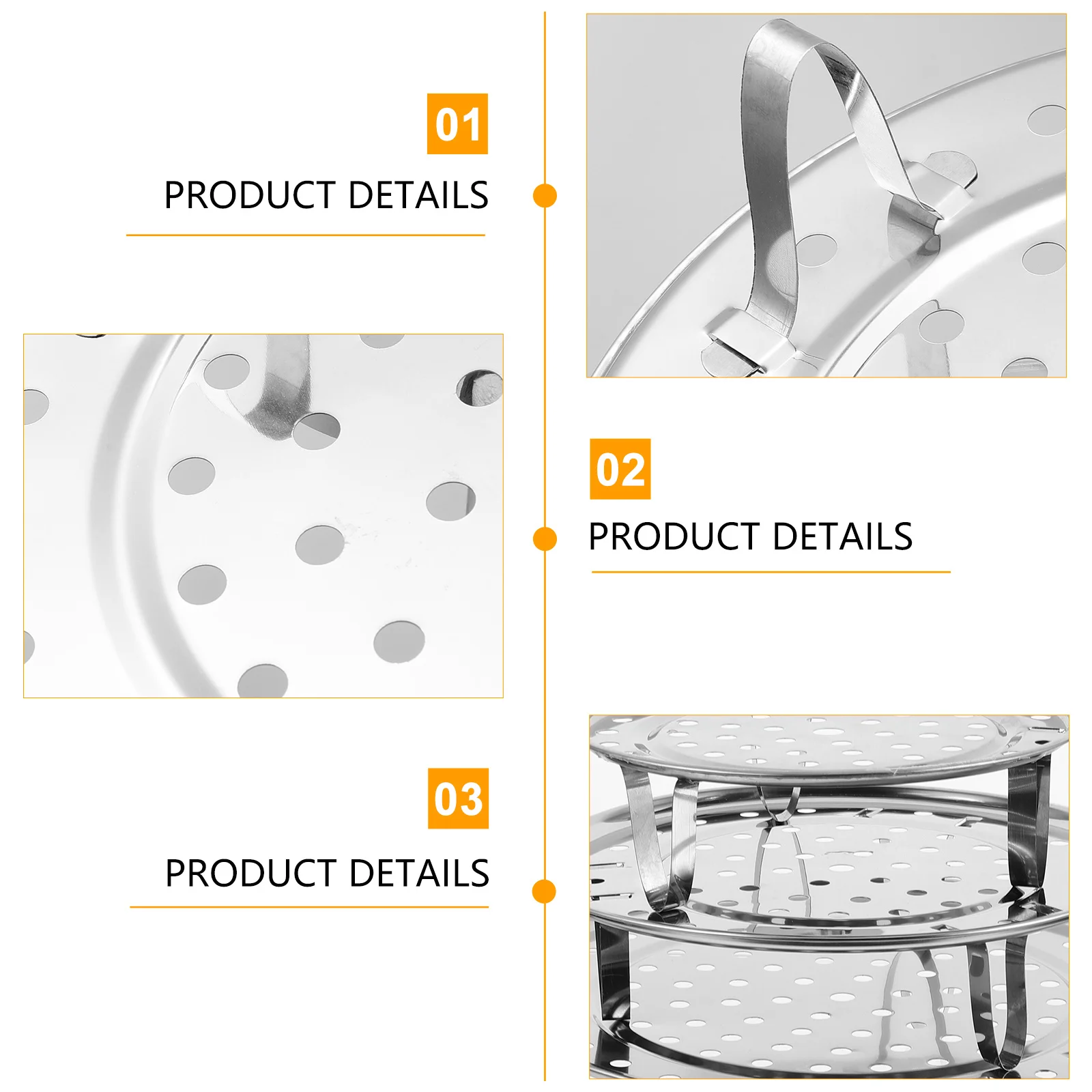 

1 Set Of 304 Stainless Steel Thickened Steaming Rack For Electric Rice Steam Cooker Kitchen Use Steamer Plate Food Steaming Dish