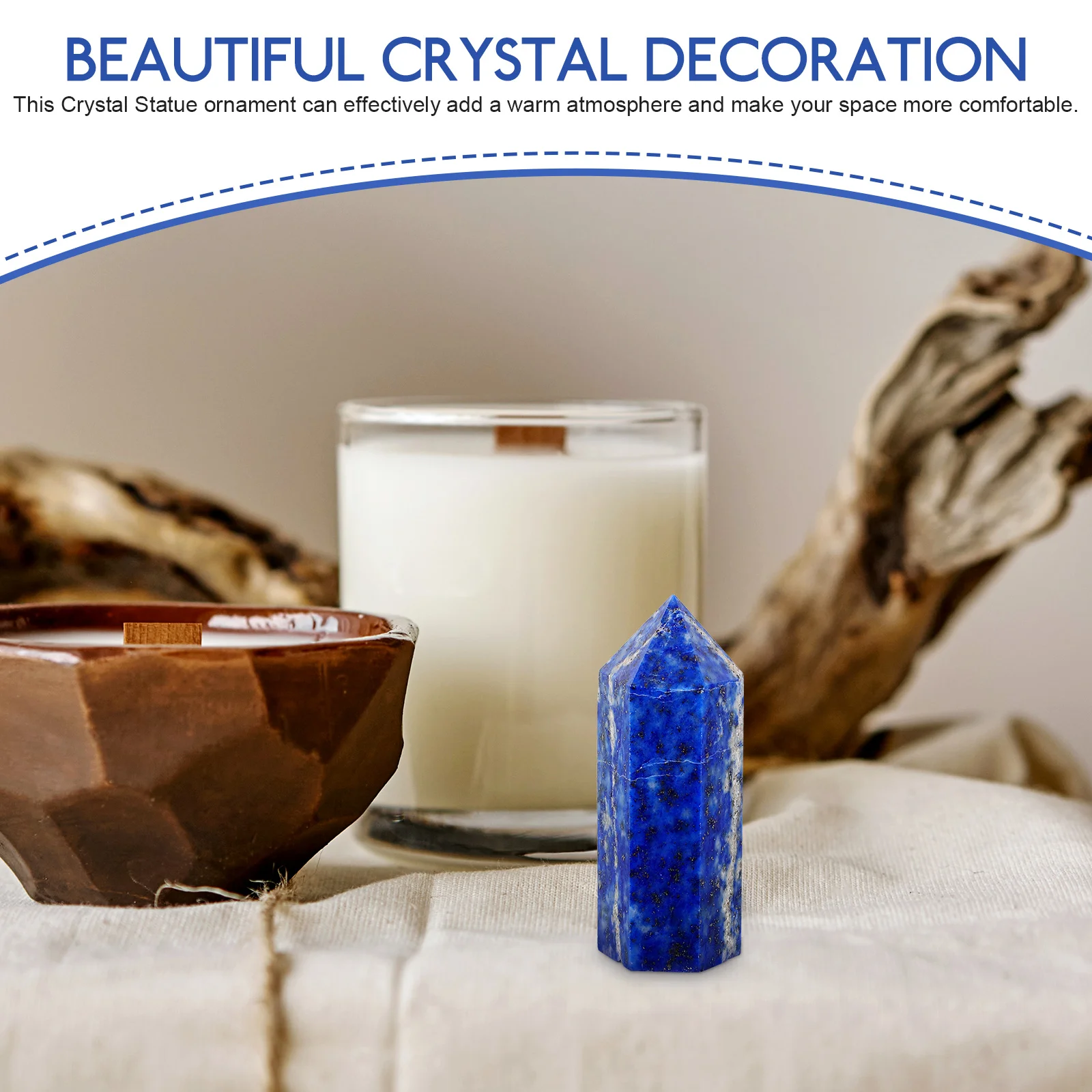 

Crystal Pillar Rough Ornament Craft Decor Decoration Geometry Statue Decorative Crystals Column Office Hexagonal Decorations