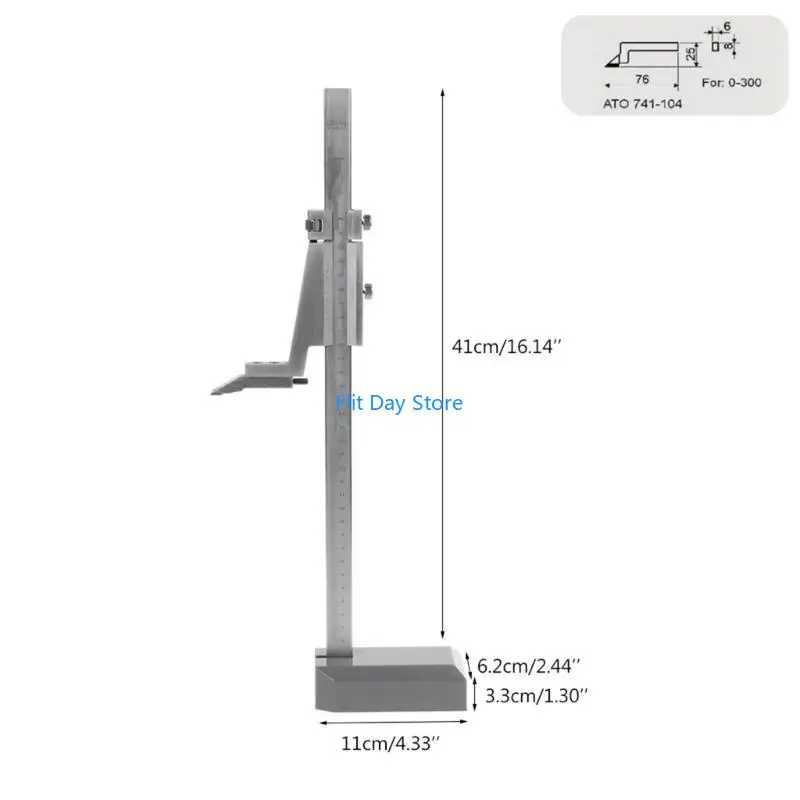 F92C الارتفاع أداة قياس الفرجار Vernier 0-300mm 12inch مقياس ارتفاع