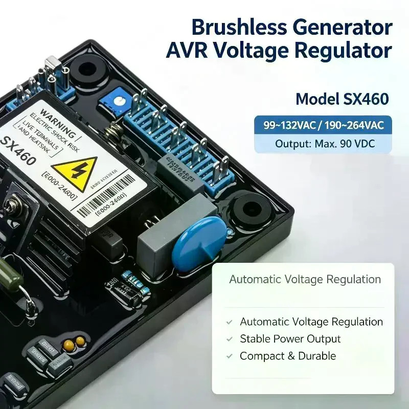 1Pcs  Electric Generator Engine Control Voltage Board SX460 AVR Generator Automatic Voltage Regulator Stabilizer