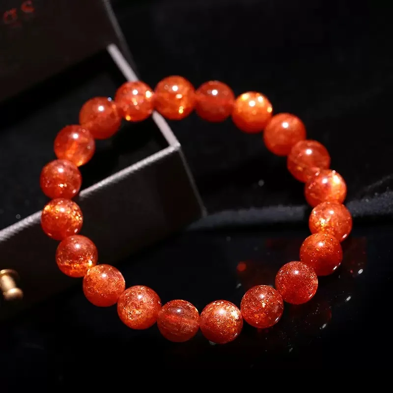 Natural Sunstone orange sand daylight Stone gold strawberry quartz Laanbracelet men and women