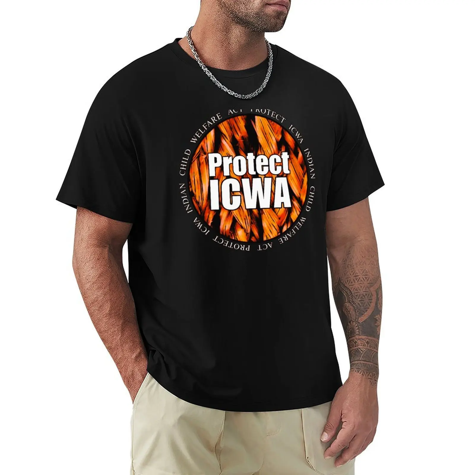 Protect ICWA T-Shirt man t shirts for men casual T-Shirt