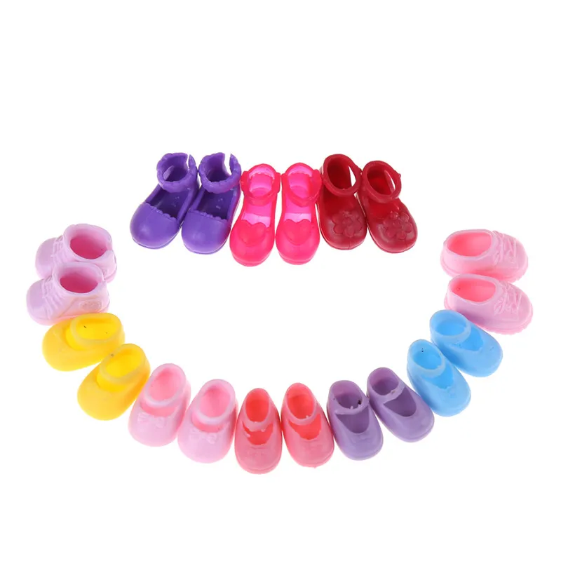 5Pairs Fashion Kylie Doll Shoes Boots Doll Accessories For Sister Doll Kids Gift Hot Sale Fit for 1.8cm Length Feet Random