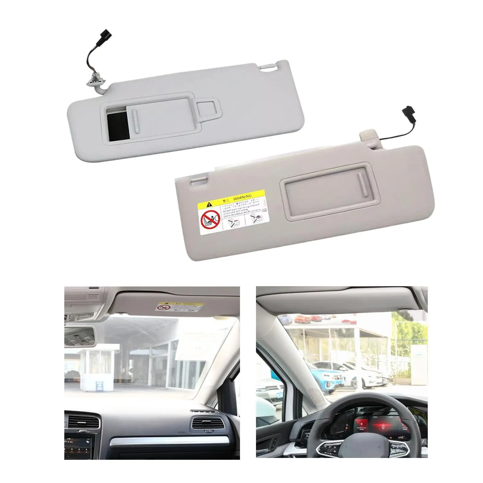 

Передний солнцезащитный козырек с зеркалом для макияжа. Замена, легко устанавливаемые аксессуары для салона автомобиля. Премиум для MK7 B8. T-cross E-golf.