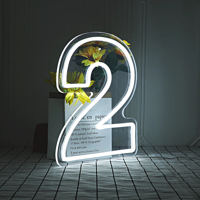 30th Birthday Led Neon Sign Custom 0-9 LED Night Light Sign for Birthday Decor Lets Party Home Backdrop  Sign Birthday Gifts