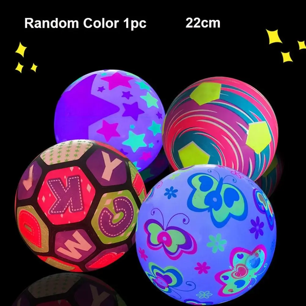 Draagbare Lichtgevende Bal Multistyles 22cm Opblaasbare Gooien Stuiterende Bal Knipperende Sport Fitness bal Outdoor Interactieve Games