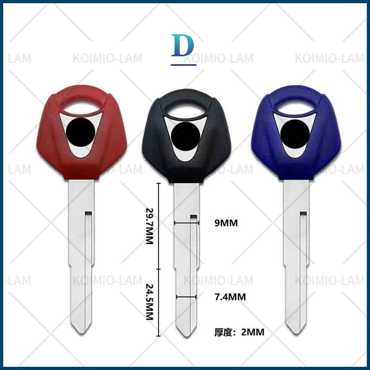 Passend für Yamaha YZF R1 R1M R1S R6 R6S TMAX TDM FZ1 FZ6 FZ8 XT660 XJR FJR 1300 XJ6 FZR250 FZR400 Motorrad Ungeschnittener Schlüsselrohling – Detail 6