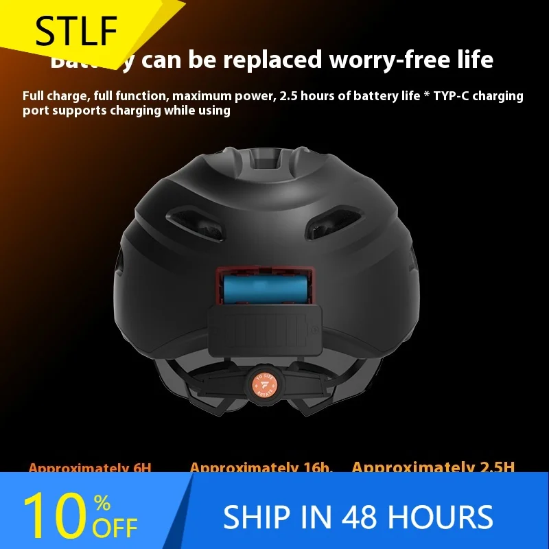 

STLF4K Anti-Shake Smart Cycling Helmet with for Bluetooth Voice Navigation New ABS Mountain Road Bike Gear Integrated for Comfor