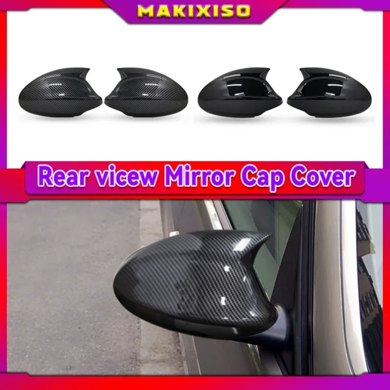 2xMirror Cover E90 Car Side Door Rearview Side Mirror Cover Cap For BMW E90 E91 2005-2007 E92 E93 2006-2009 M3 Style E80 E81 E87