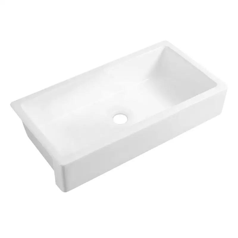 

Deep Apron Undermount Farmhouse Kitchen Sink, Single Bowl, White Finish, Ideal for Modern Kitchens