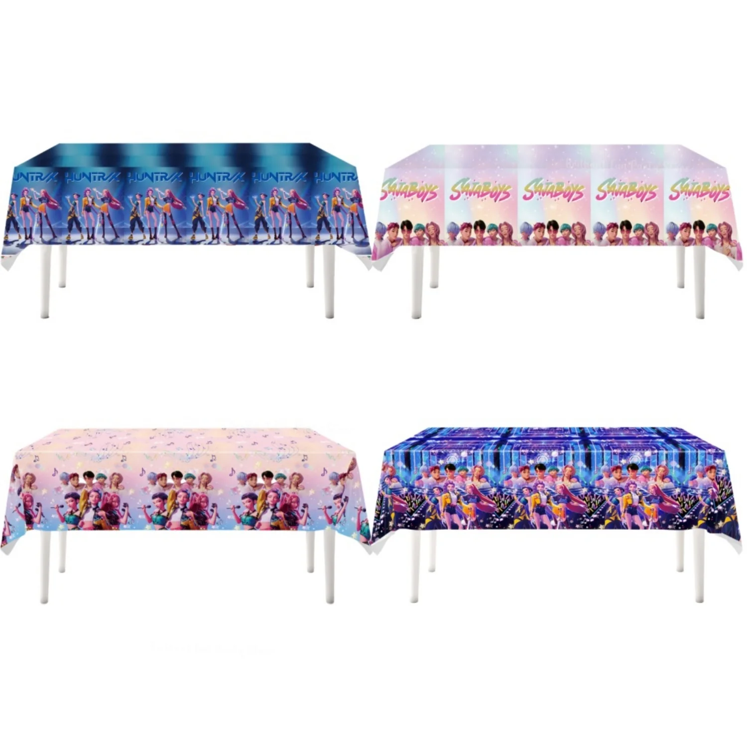 شيطان الصيادين مفرش المائدة حفلة عيد ميلاد الديكور KPop أنيمي غطاء الطاولة القابل للتصرف استحمام الطفل الاطفال لعبة هدية لوازم الحفلات
