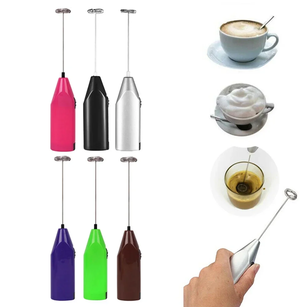 

1pc Stainless Steel Electric Egg Beater 2024 New Muti-function Mini Portable Coffee Milk Stiring Tools Kitchen Cooking Utensils