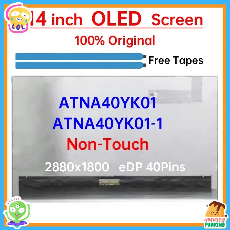 14 Inch OLED Screen ATNA40YK01-1 ATNA40YK01-0 For Lenovo ThinkPad T14s Gen 3 Type 21CQ 21CR LCD Display Matrix Panel Replacement