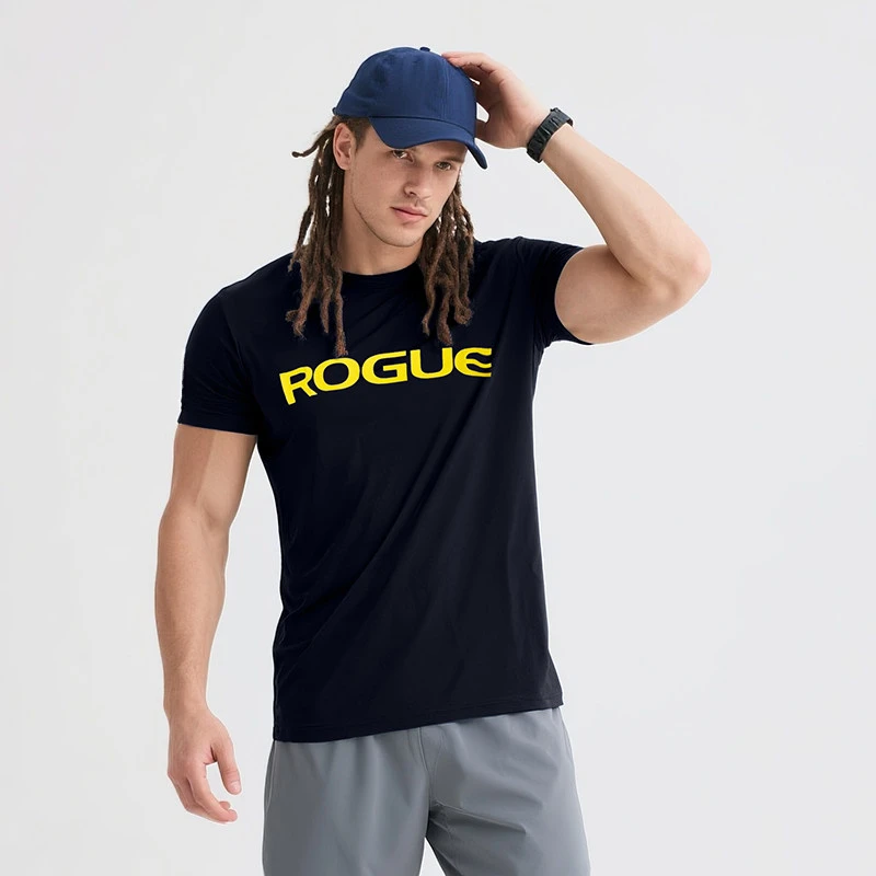 Herren-Trainings-T-Shirt mit kurzen Ärmeln für umfassendes Training, Kniebeugen, Laufen und Fitness, Unisex-Modell für Männer und Frauen – Detail 6