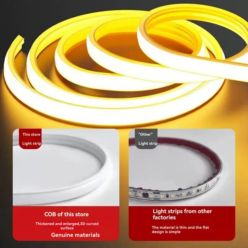 10M COB Flexible Light Strip Super Bright LED Light Strip Outdoor Self-Adhesive Linear Light 240 Lights Per Meter EU-SPMI