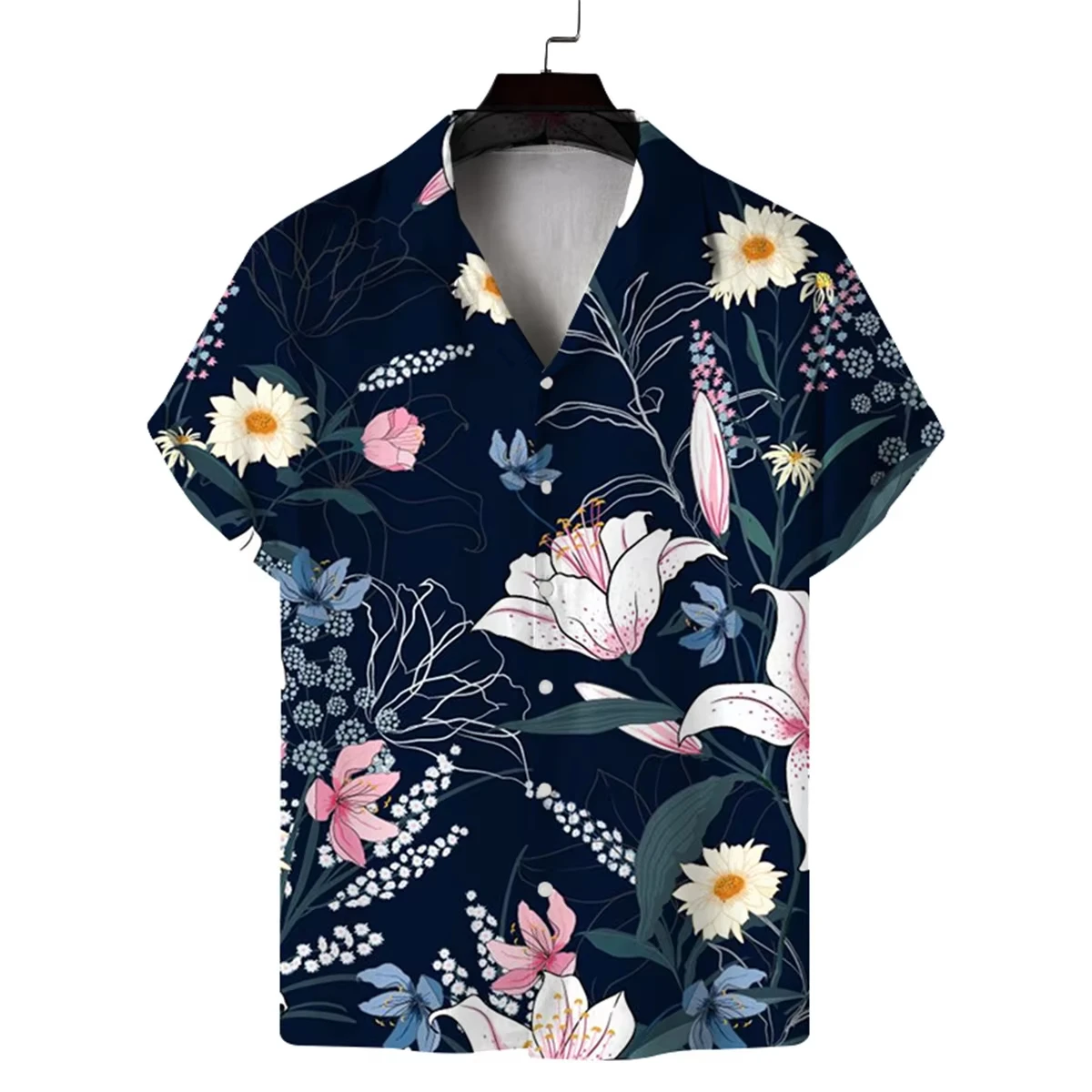 

Hawaiian Shirt for Men's Retro 3D Printed Flowers Beach Shirts Blouse for Men Shirt Casual Vacation Street Fashion Short Sleeves