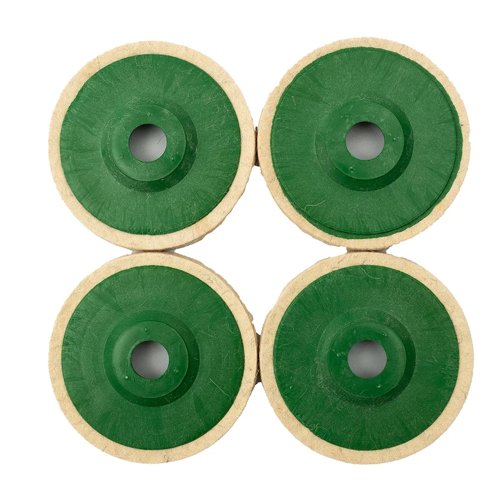 

4Pcs 125mm 5Inch Wool Buffing Grinder Wheel Felt Polishing Disc Pad Set Tool for polishing machine and angle grinder