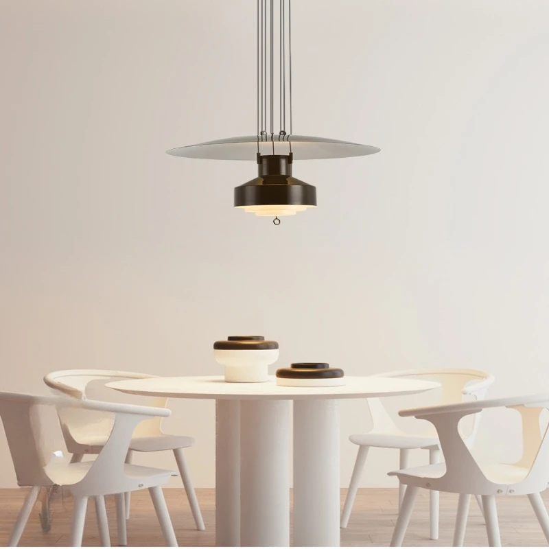Nordic Designer Simple Iron Pendant Lights for Restaurant Bar Counter Household Decoration Originality Telescopic Illumination