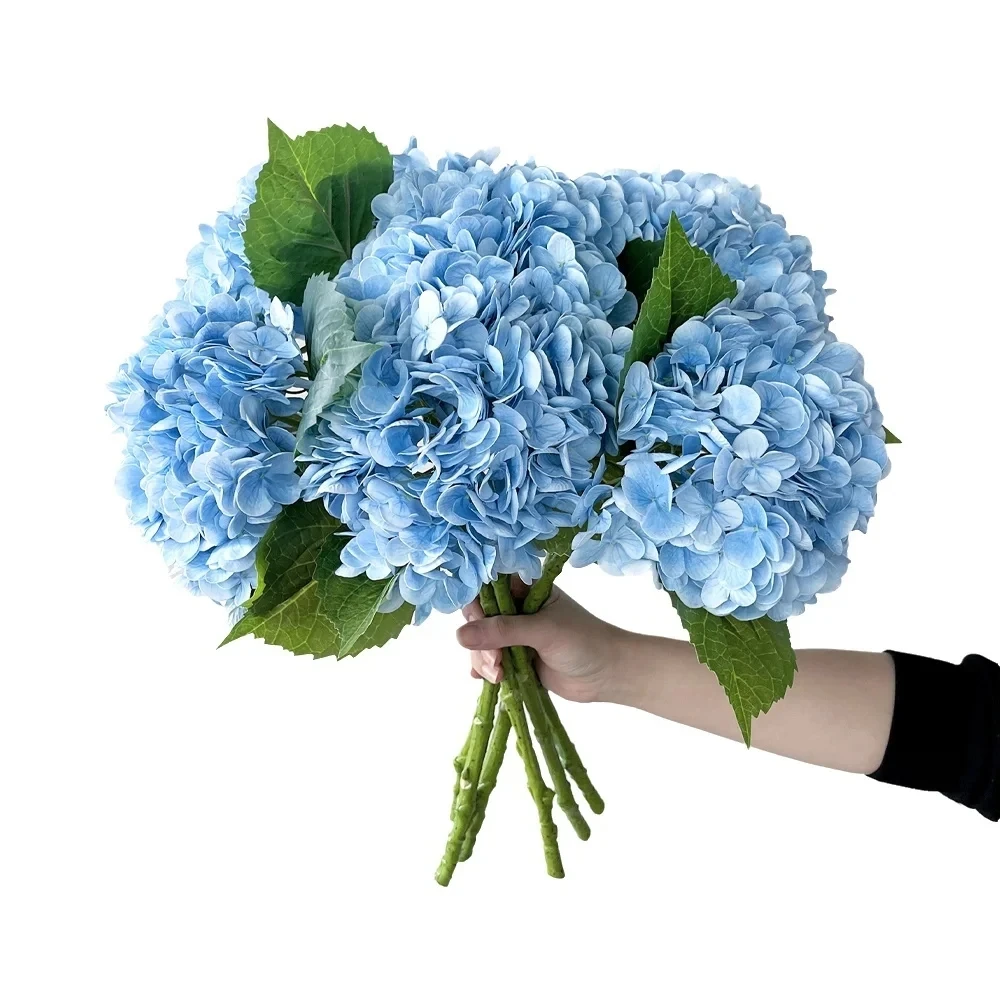 1/3 Uds. Flores artificiales de hortensia de seda, decoración de boda, accesorios nupciales, jarrones de decoración para festivales, ramo Diy para habitación del hogar