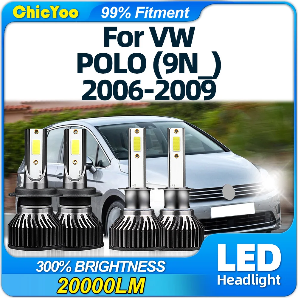 

Canbus LED Headlight 40000LM 240W Super Bright Auto Headlamps 6000K White Car Lights 12V For VW POLO (9N_) 2006 2007 2008 2009