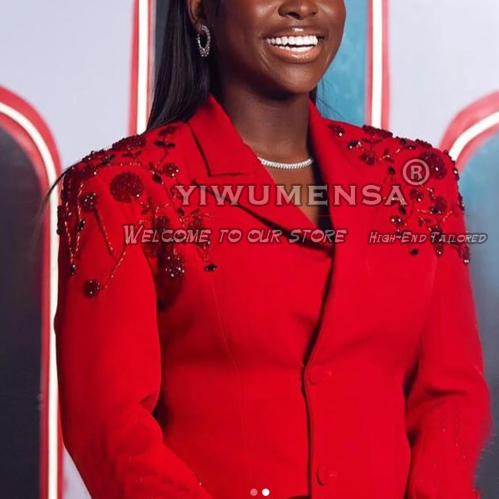 Vestido elegante con cuentas de cristales para madre, traje de pantalones de sastre para mujer, traje de 2 piezas de rejilla negra, vestidos de fiesta de noche de cumpleaños, bata Soriee