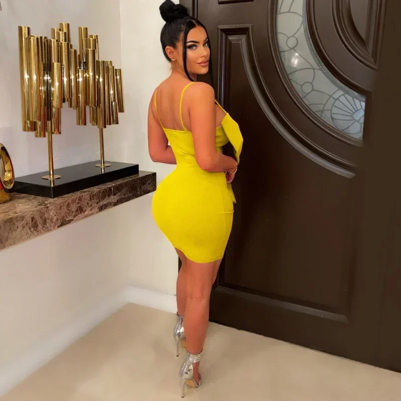 Guwu-女の子のためのタイトなミニドレス,柔らかい蝶ネクタイ,ストラップレス,スパゲッティストラップ,ホルタートップ,パーティードレス,誕生日プレゼント,夏