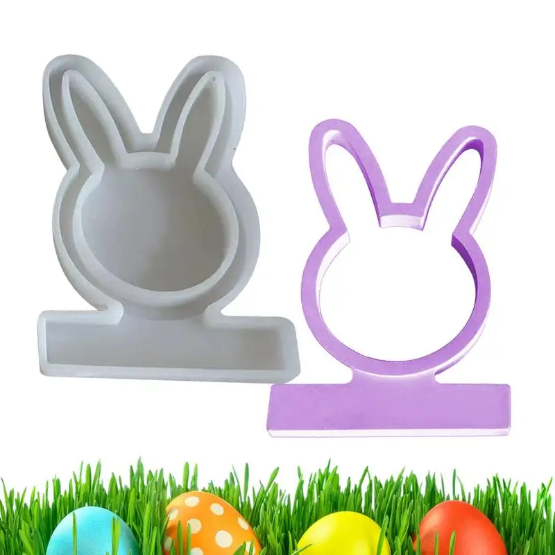 Easter Bunny Silicone Molds 3D Silicone Easter Bunny Mold Wax Melt Craft For Friends Boys Girls Easter Christmas Party Decor