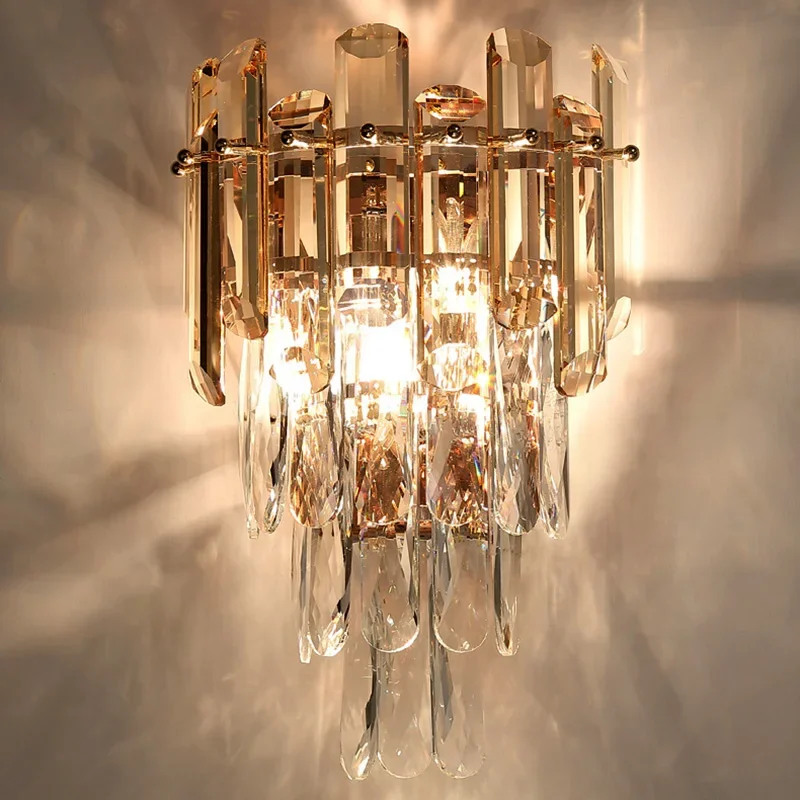TechHPLight Luxury Living Room Crystal Wall Lamp Dining Room Sofa Tv Background Bedroom Bedside