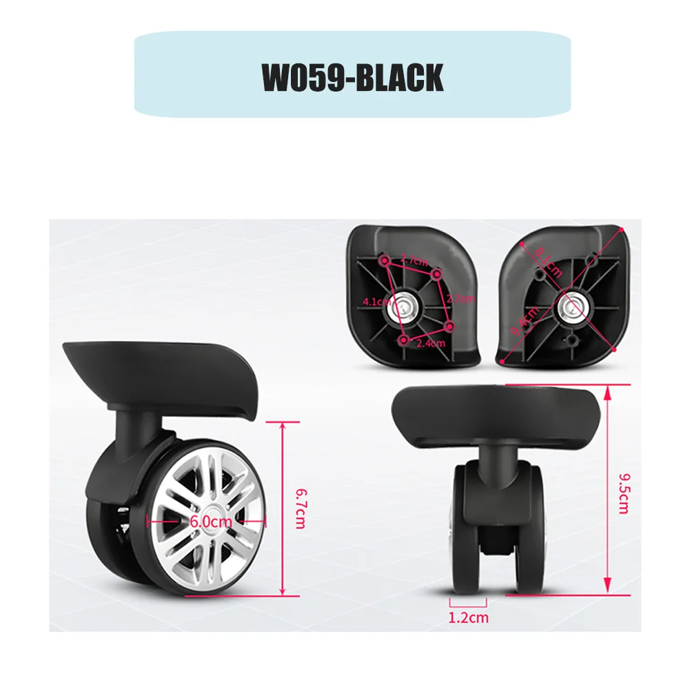 For Hongri A65 Luggage Wheels Replacement Heavy Duty Suitcase Spare Parts Silent Universal 360 Rotating Trolley Caster Durable